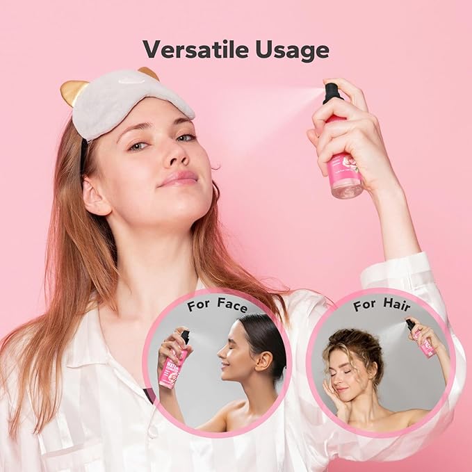 Organic Rose Water Spray (8.45 Fl Oz), Rosewater Spray for Face & Hair, Rose Water for Skin Care-FemmiqueWomen