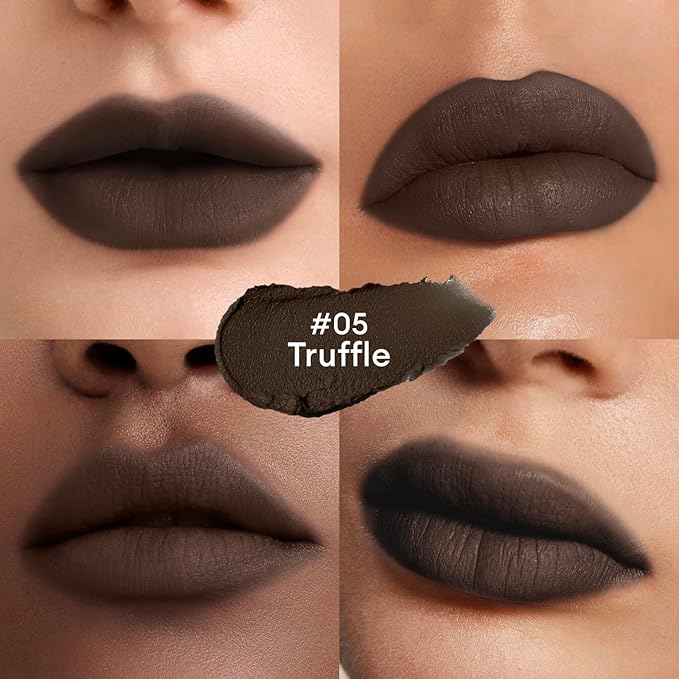 ITY Velvet Matte Finish Lip Stain-Mousse Textured Lip Clay, Red Shade, Conceals Lip Lines, Rich Pigment Lip Tint Lipsticks,0.14 oz (4g) in Truffle, Ginger.-FemmiqueWomen