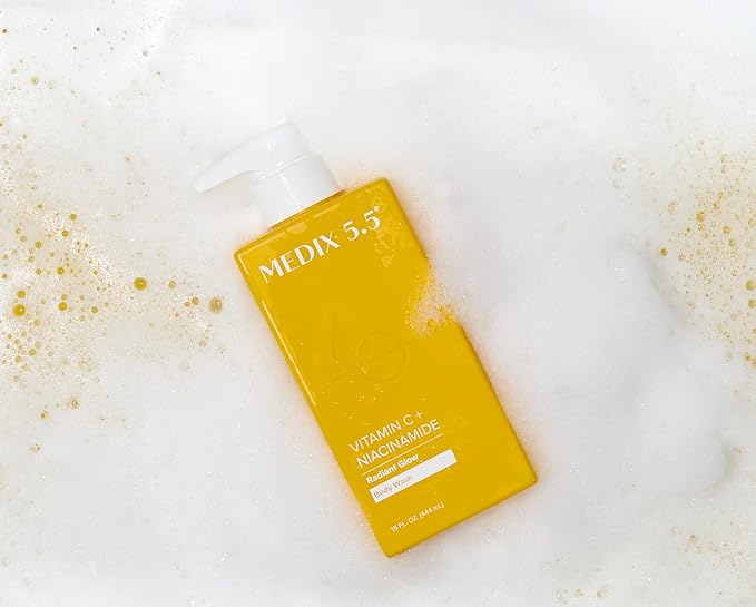 Medix 5.5 Radiant Glow Vitamin C Body Wash W/Niacinamide | Citrus Scented Gentle Body & Face Cleanser For Women, Men, Dry Skin, & Smoother-Looking Skin | Removes Dirt, Oil, & Impurities, 2-Pack-FemmiqueWomen