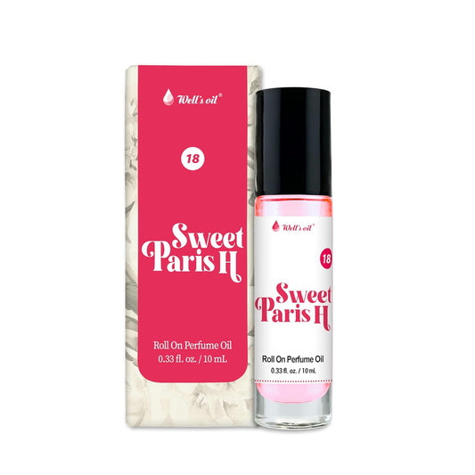 Well's Oil Roll-On Perfume Oil (Sweet Paris H) | Sweet & Fruity Notes | Long-Lasting | Paraben-Free | 0.33 Fl Oz / 10 ml-FemmiqueWomen