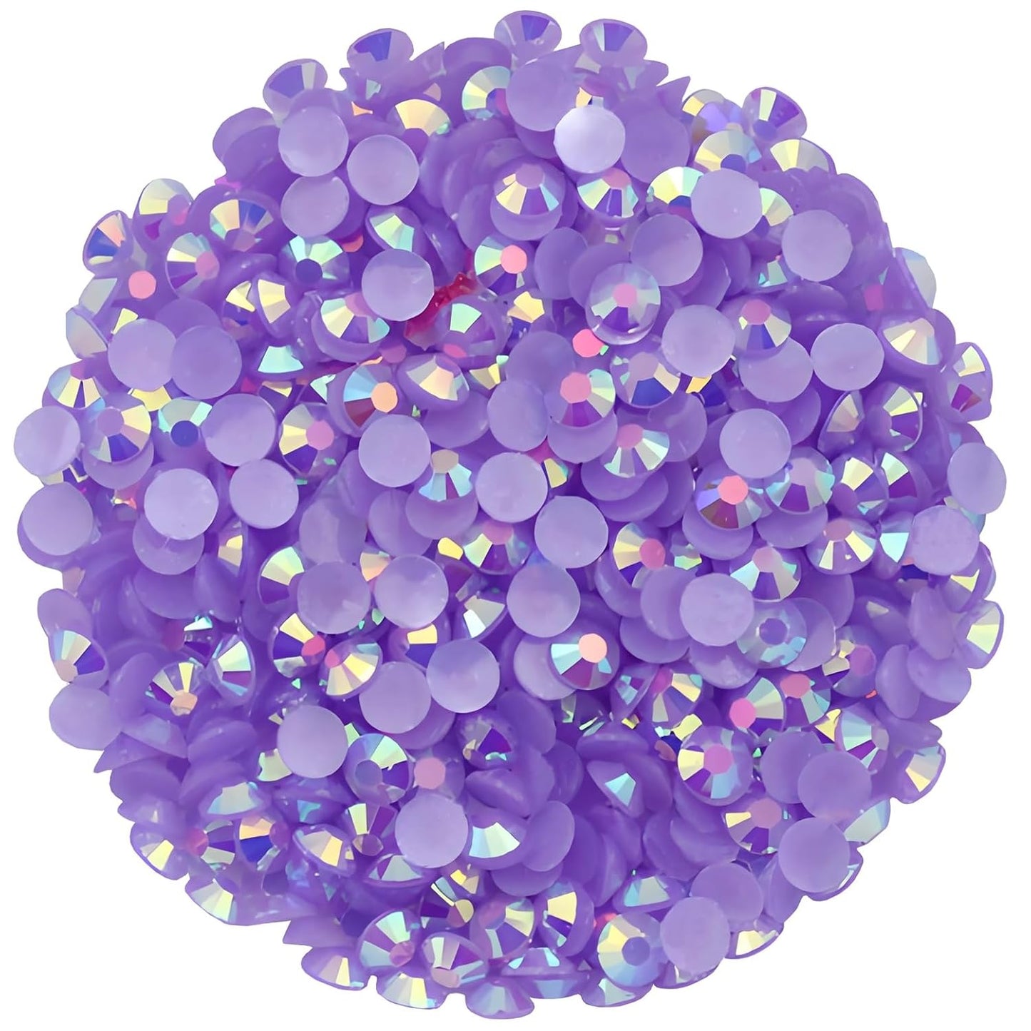 2250 Pcs SS16 4mm AB Flatback Rhinestones for Nails Art Crafts Glitter Round Shine Gems Crystals DIY Clothes Shoes （Purple AB）-FemmiqueWomen