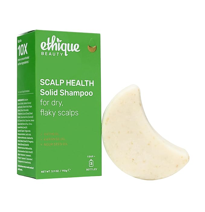 Ethique Scalp Health Shampoo Bar for itchy, dry, flaky scalps with Oatmeal - Plastic-Free, Vegan, Cruelty-Free, 3,88 oz - Formerly Heali Kiwi-FemmiqueWomen
