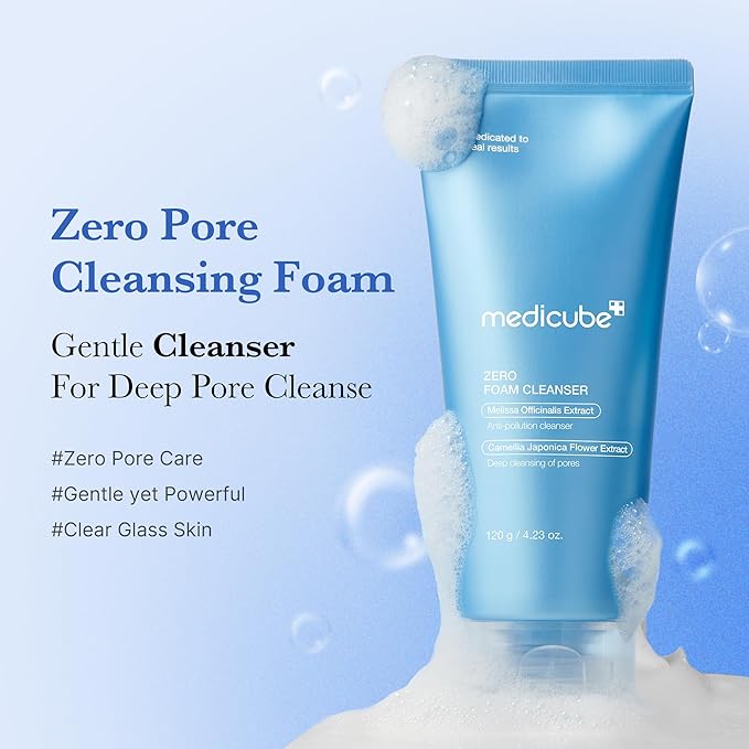 medicube Zero Foam Cleanser for Sensitive Skin - Sebum Control, Moisture Balance, and Pore Minimization | Korean Skincare-FemmiqueWomen