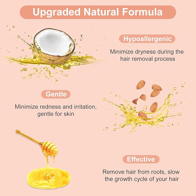 2.5lb Wax Beads for Hair Removal, Hard Wax Beans for Sensitive Skin, Bulk Hair Removal Waxing Beads for Brazilian, Bikini, Face, Eyebrows, Underarms, Legs, Women and Men (Blue)-FemmiqueWomen