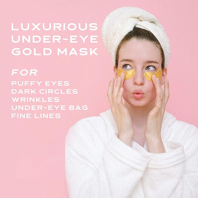 20 Pack Collagen Crystal Lip Masks, Gold Under Eye Masks Set Natural Moisturizing Gel Anti-Aging Anti Chapped Hydrating Reducing Puffiness Dark Circles and Wrinkles Lip Eye Pads for Women Men-FemmiqueWomen