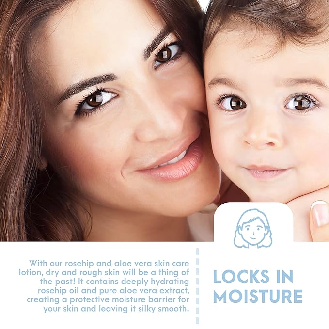 Natural Tone Organic Skincare Rosehip Aloe Lotion, Everyday Skin Conditioner and Hydrator Lotion 8oz-FemmiqueWomen