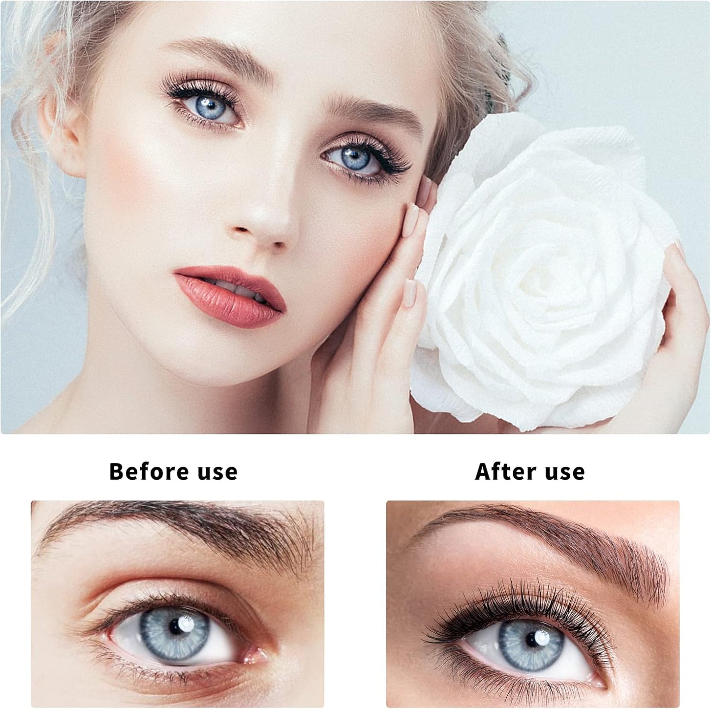 Heated Eyelash Curler, Heated Lash Curler with Led Display Electric Eye lash Curler 3 Temp Settings for Makeup Tools for Achieving A Natural Curl and Long Lasting Eyelashes, Designed for Women, White-FemmiqueWomen