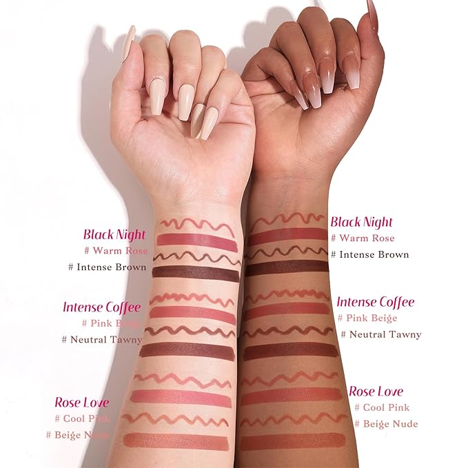 2 PCS Lip Liner and Lip Stain Combo Set, High Pigmented Long Lasting Velvet Lip Tint, Well-Defined Lipliner, Weightless Waterproof Not Animal Tested, Matte Finish Makeup-FemmiqueWomen