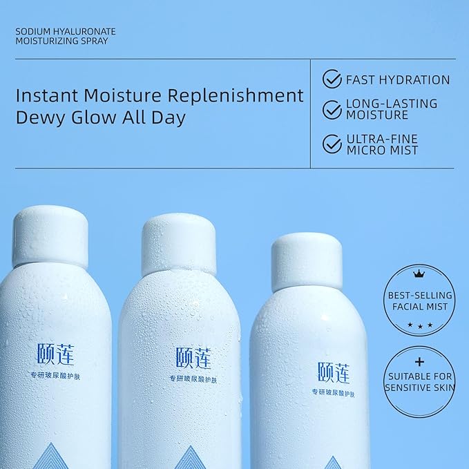 YILIAN Face Mist Natural Facial Spray with HA, Soothing and Calming Sensitive Skin, 10.14 fl. oz. 2 Packs-FemmiqueWomen