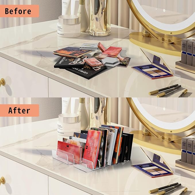 2 Pack Makeup Organizer, Compact Makeup Palette Organize, for Bathroom Countertops, Vanities, Cabinets, Sleek Modern Cosmetics Storage Solution for - Eyeshadow Palettes, Contour Kits, Blush-FemmiqueWomen