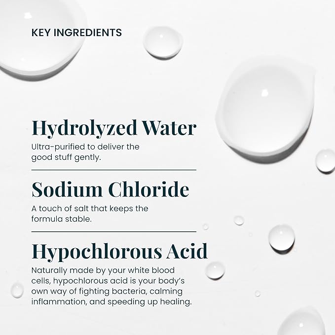 FlutterHabit Hypochlorous Acid Spray, Face Mist for Acne Prone Skin, HOCl Formula to Soothe Irritation, Refresh Complexion, Repair Damage, Balance Oil, Calm Redness, Restore Clarity (125mL)-FemmiqueWomen