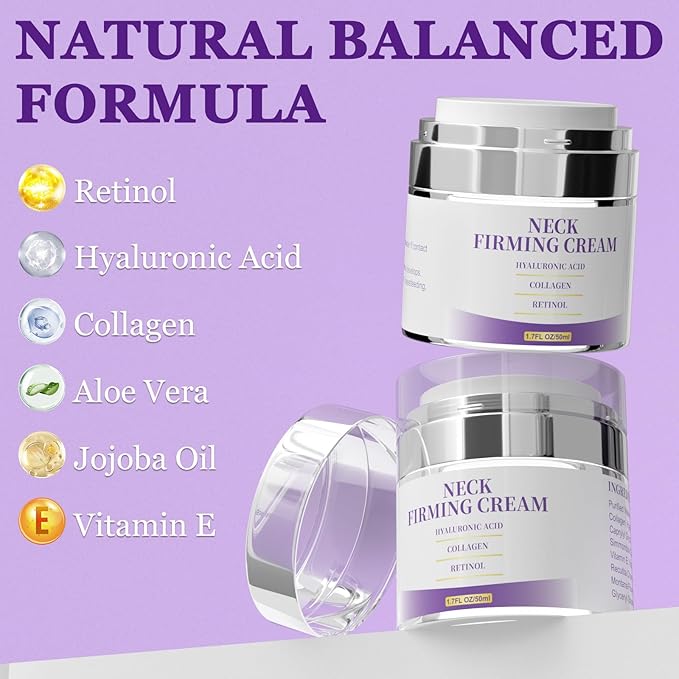 Retinol Cream for Face, Neck Creams for Tightening and Firming, Anti Aging Face Moisturizer for Face, Day & Night Moisturizing with Collagen, Hyaluronic Acid for Sagging Skin, Wrinkle, 1.7 Fl OZ-FemmiqueWomen