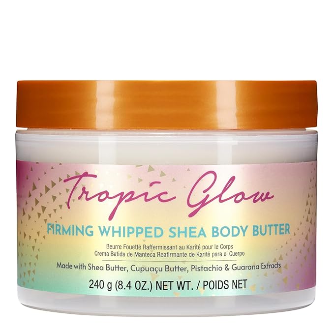 Tree Hut Tropic Glow Whipped Body Butter, Warm Scent with Almond, Golden Amber, and Australian Sandalwood, Long-Lasting Hydration for Soft, Glowing Skin, 8.4 oz-FemmiqueWomen