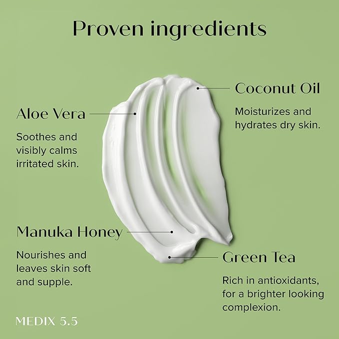 MEDIX 5.5 Coconut Oil Lotion W/ Manuka Honey Cream Skin Care Face Moisturizer & Body Cream | Firming Coconut Oil For Skin Minimizes Look Of Dry Skin, Cellulite, Stretch Marks, & Wrinkles, 2-Pack-FemmiqueWomen