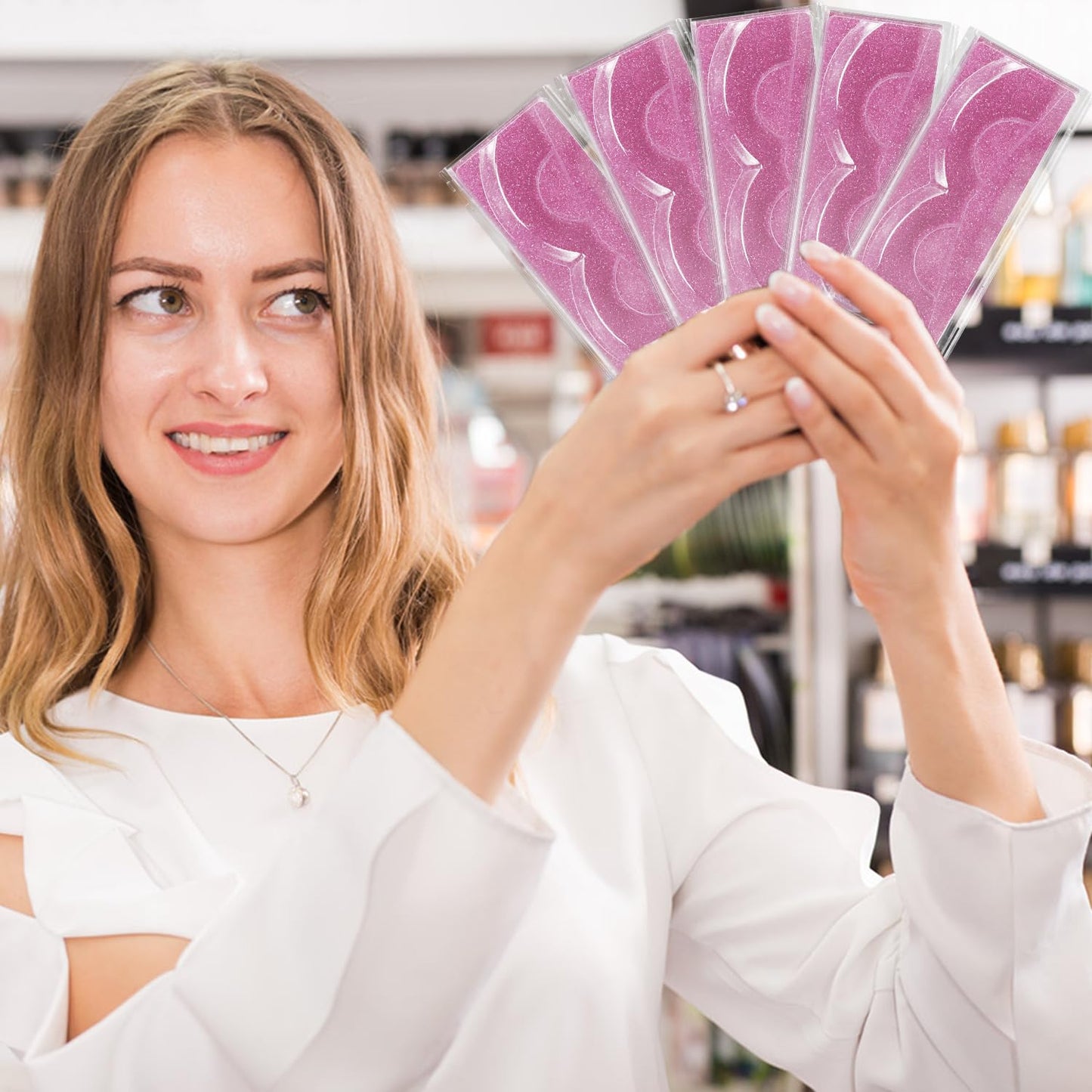 Rose Premium Lash Display Cases - 30 Pack Customizable False Eyelash Storage Containers, Protection-FemmiqueWomen