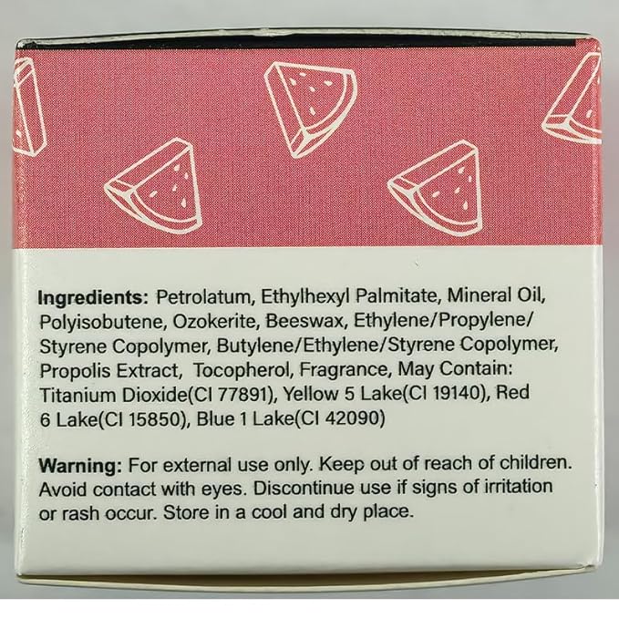 3 PCS Bee Lip Balm Lip Mask Honey Pot, Honey & Strawberry & Watermelon Lip Mask Overnight Propolis Moisturizing Lip Balm with Stick, Hydrating Repair Lip Sleeping Mask,Prevention Dry & Cracked-FemmiqueWomen