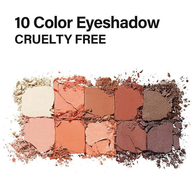 10 Color Eyeshadow Palette, Matte, Shimmer, Glitter Pigment Eye Shadow Makeup Pallete, Neutral Nudes Sunny Orange Eye Makeup Palette with Brush & Mirror, 01.Sunset-FemmiqueWomen