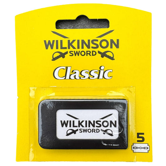 100 Wilkinson Sword Classic Double Edge Safety Razor Blades | German Made Stainless Steel Blades for Smooth, Close Shave | Fits All Double Edge Razors | 20 X 5-FemmiqueWomen