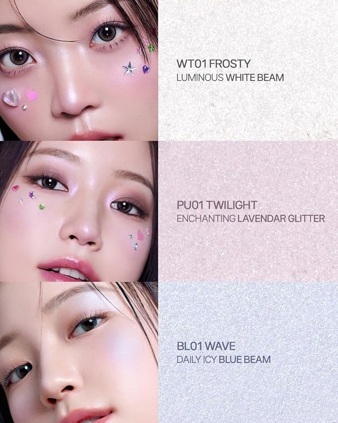 2aN Pure Glash Highlighter – Glass-Like Sheen Powder Highlighter for a Natural, Radiant Glow | Buildable, Long-Lasting, Lightweight Formula (WAVE, 0.8oz)-FemmiqueWomen