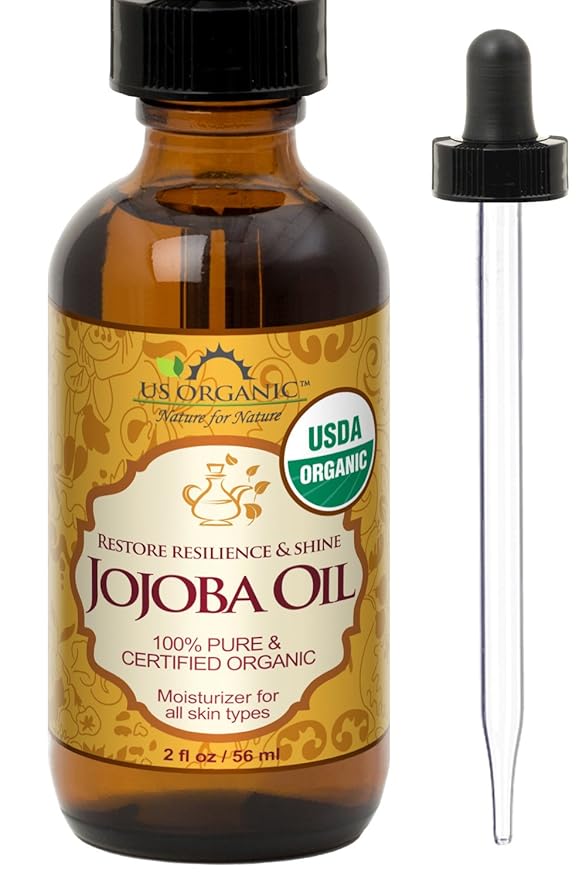US Organic Jojoba Oil, USDA Certified Organic,100% Pure & Natural, Cold Pressed Virgin, Unrefined, Haxane Free, Sourced from Middle East directly (Small (2oz, 56ml))-FemmiqueWomen