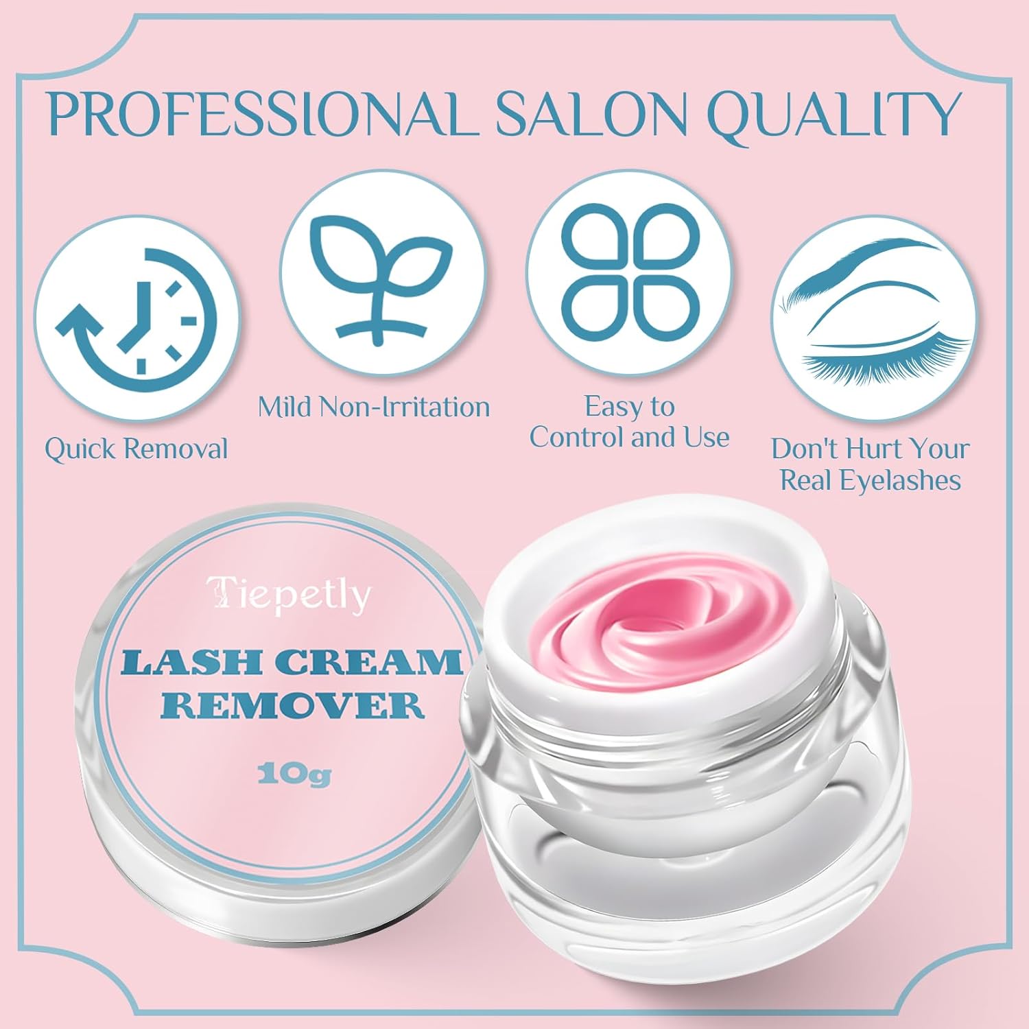 Tiepetly Eyelash Extension Remover, Dissolves Powerful Lash Extension Remover, Low Irritation, for Professional or Salon Use (10 g)-FemmiqueWomen