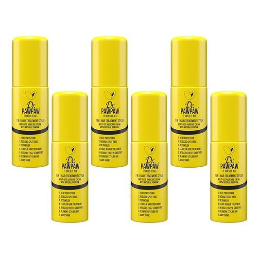 It Does It All: 7 in 1 Hair Treatment Styler with Papaya, Aloe Vera, Coconut Oil, Vegan & Natural (6 x 150 ml)-FemmiqueWomen