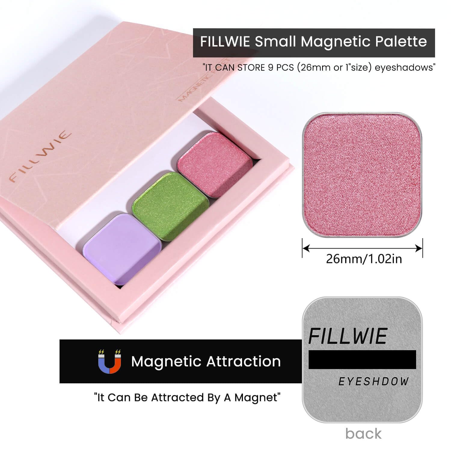 3-Color Eyeshadow Combo Pack – Matte & Shimmer Neutral Shades,Powder, Highly Pigmented, Long-Lasting, Refills Pans for Custom Magnetic Palette-FemmiqueWomen