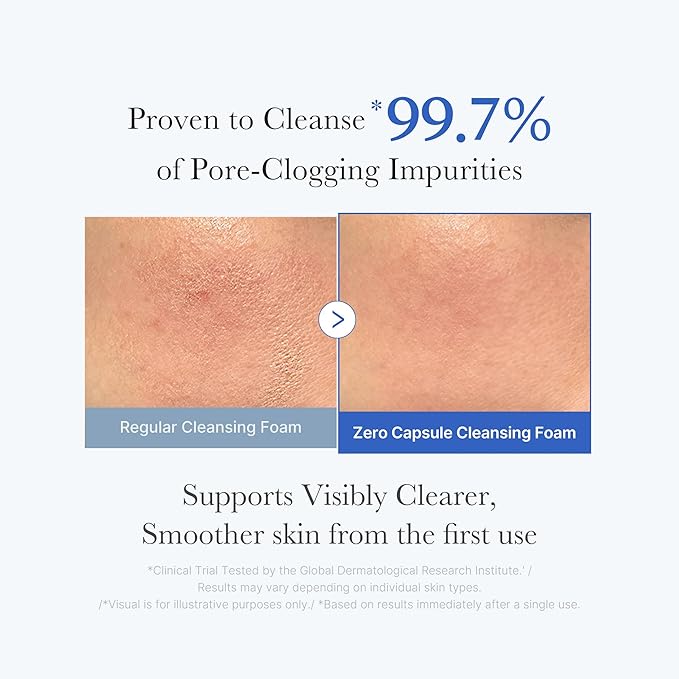 medicube Zero Pore Clear Blue Capsule Facial Deep Cleanser for Skin Texture, Blackhead & Pore Care | AHA, BHA & PHA for Double Cleansing, Daily Gentle Face Wash, Korean Skincare | 120g / 4.23 oz-FemmiqueWomen