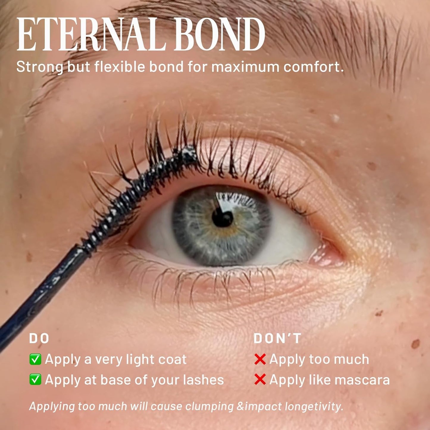 Lilac St - Eternal Bond Lash Glue (Black) - Lash Cluster Glue - Quick Dry Formula - Mini Mascara Wand Applicator - Strong & Flexible Hold - Waterproof - Cruelty Free, Vegan - Pack of 2-FemmiqueWomen