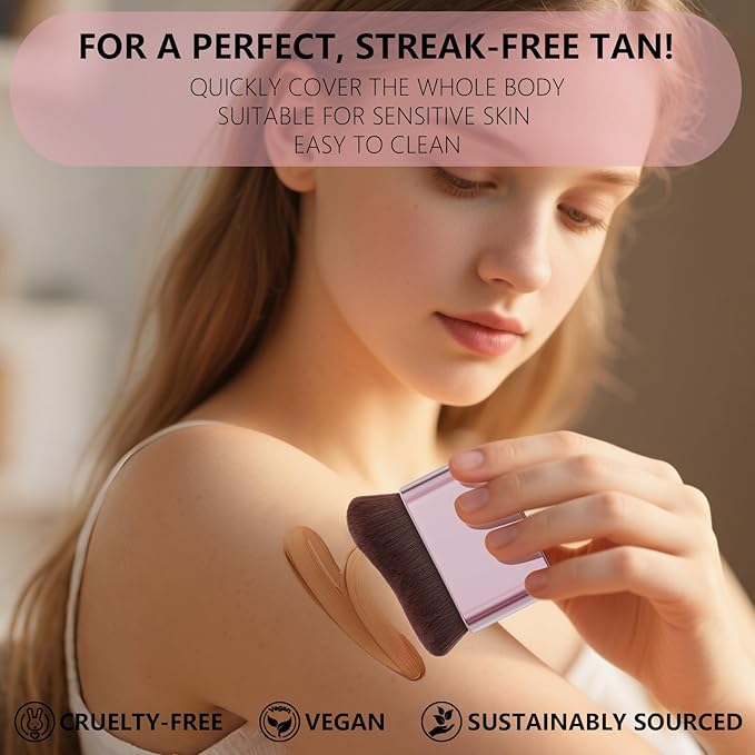 docolor Self Tanner Brush Body Makeup Brush for Flawless Face and Body Makeup, Sunless Tanner Blending Brush Body Brush for Self Tanner, Bronzer, Foundation, Vegan & Cruelty Free-FemmiqueWomen