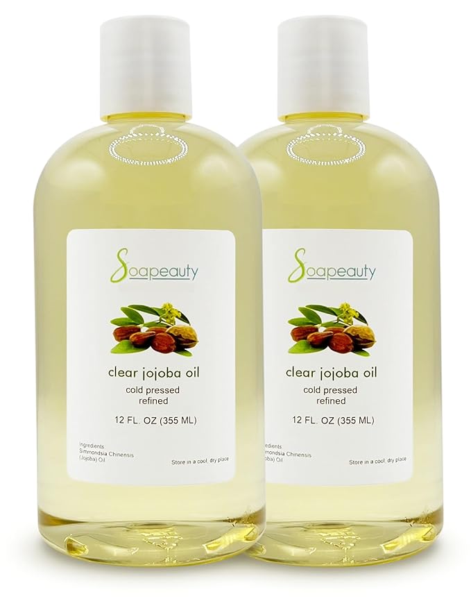 Soapeauty Clear Jojoba Oil | 100% Pure & Natural | Refined, Cold Pressed, Hexane Free | Moisturizing Oil for Skin, Face, Hair & Nails | 24 fl oz (2 * 12 fl oz)-FemmiqueWomen