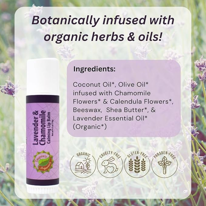 Intensive Hydration Lip Balm - All Natural Lip Balms & Moisturizers- Soothing Relief - Large Size - Cruelty-Free (Lavender)-FemmiqueWomen