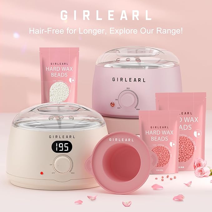 1lb Wax Beads for Hair Removal - Unscented Hard Wax Beads Refill for Professional Full Body Waxing - Ideal for Facial, Brazilian Bikini, Legs, and Underarms at Home for Women and Men (White)-FemmiqueWomen