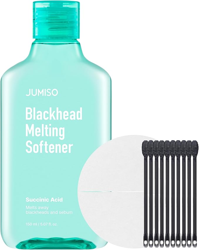 JUMISO Blackhead Melting Softener Cotton Pad Set - Korean Pore Care PHA Exfoliation Witch Hazel Tea Tree Cypress Water Sebum Control Complete Kit, 5.07 fl.oz. 40 Pads 10 Swabs-FemmiqueWomen