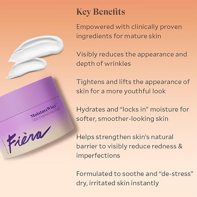 FIÈRA MoistureWiser – Advanced Anti-Aging Moisturizer for Mature Skin, Tightens, Hydrates & Reduces Fine Lines & Wrinkles for a Youthful Look – 1.69 FL. OZ. / 50 ML-FemmiqueWomen