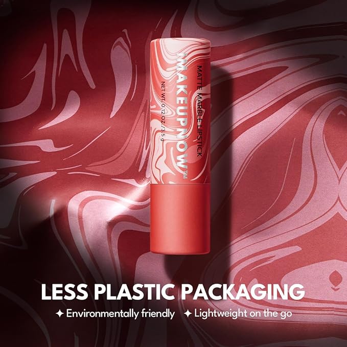 2PCS Marbled Matte Lip Stick Makeup - Velvety Finish | Naked-lip Feel, Full Coverage, D003+D004-FemmiqueWomen