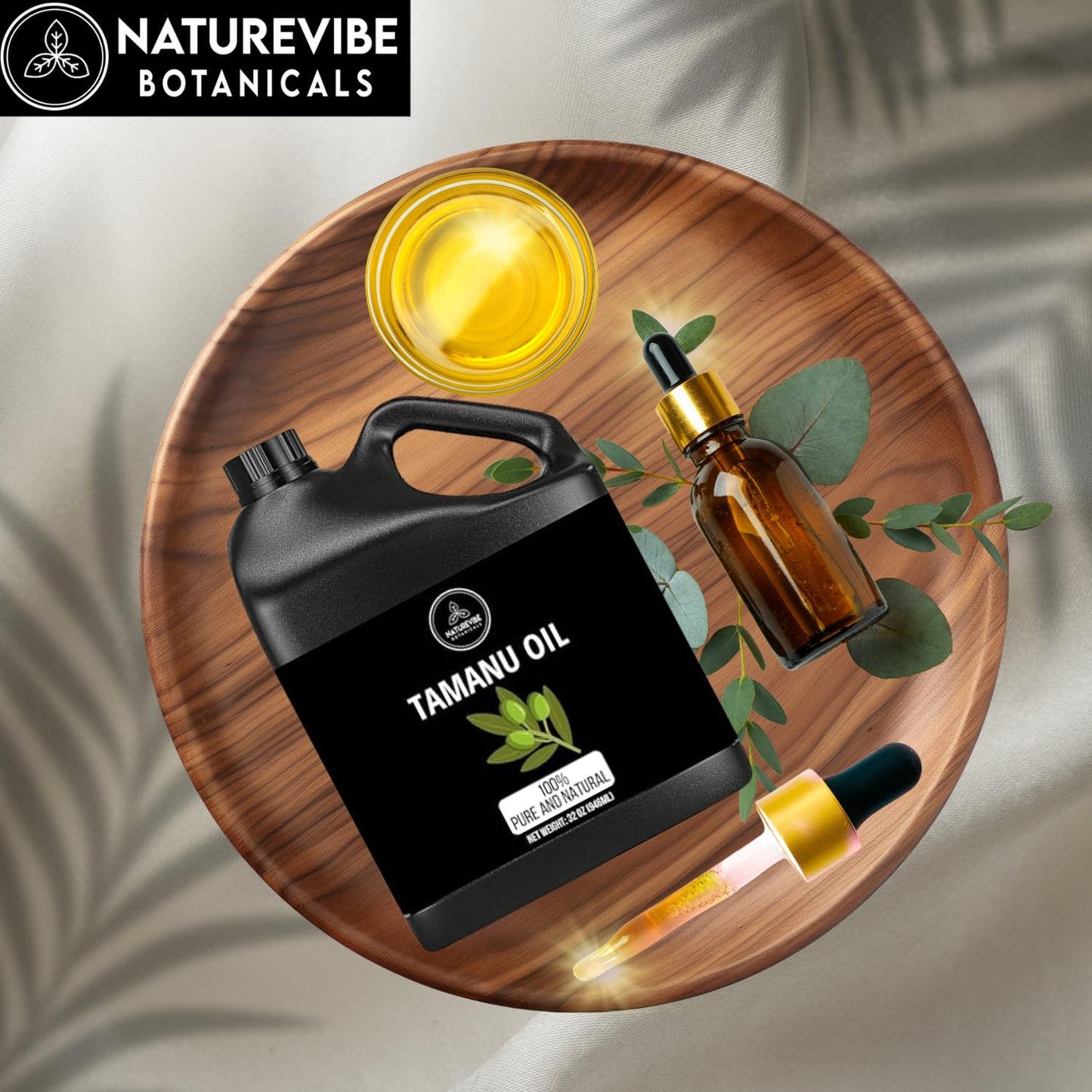 Naturevibe Botanicals Tamanu Oil 32 Ounces | 100% Pure and Natural | Great for Skin Care and Hair Care-FemmiqueWomen