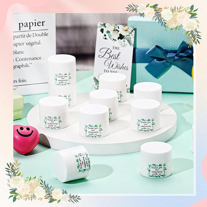 12 Pcs Thank You Lip Sleeping Mask Bulk Bridal Shower Gifts for Guests Thank You for Celebrating with Us Lip Mask Moisturize Nourish for Wedding Bridal Shower Favor Christmas Gift(Eucalyptus)-FemmiqueWomen