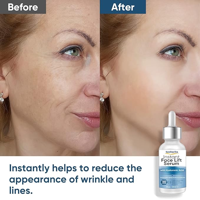 Instant Face Lift Serum, Temporary Skin Lifting & Tightening Serum, Effective Smooth Fine Lines, Wrinkles & Visibly Hide Loose Sagging Skin-FemmiqueWomen