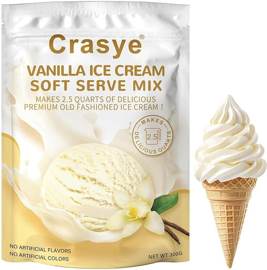 10 Ounce Ice Cream Mix Vanilla Soft Serve Mix Soft Serve Mixes Base Powder Homemade for Ice Cream Maker Machine-FemmiqueWomen