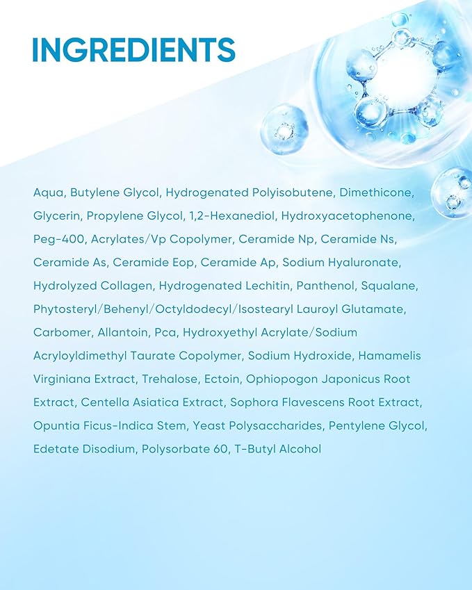 5X Ceramides Moisture Barrier Cream, Hydrating Skin Barrier Repair Face Moisturizer for All Skin Types with Hyaluronic Acid & Centella, Daily Moisturizer, Non-Comedogenic-FemmiqueWomen