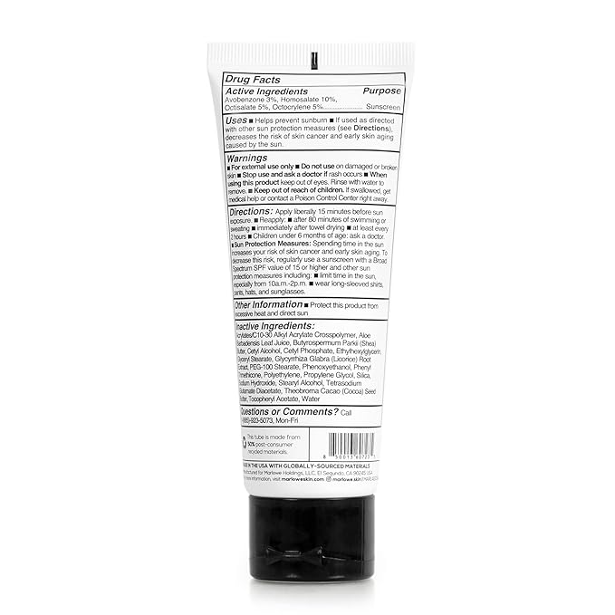 MARLOWE. No. 128 Men's Facial Lotion with Sunscreen SPF 50, 3.4 oz, Oil-Free, Lightweight Daily Face Moisturizer for Men, Includes Natural Extracts to Hydrate, Nourish & Soothe-FemmiqueWomen