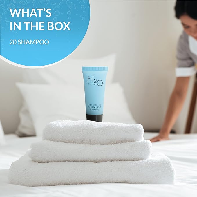 H2O Therapy Shampoo, Travel Size Hotel Hospitality, 0.85 oz (Case of 20)-FemmiqueWomen