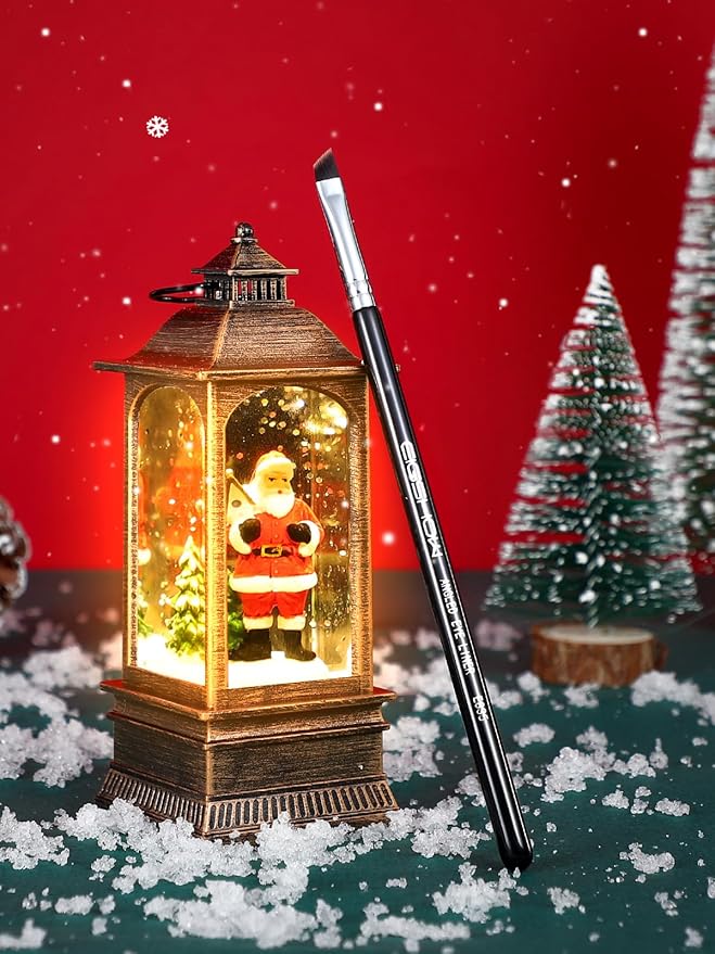 Eyeliner Brush Fine Angled - PRO Precision Gel Eye Liner Makeup Brush -Ultra Thin Slanted Flat Angle - Premium Cruelty Free Synthetic Bristles (E835 2piece)-FemmiqueWomen