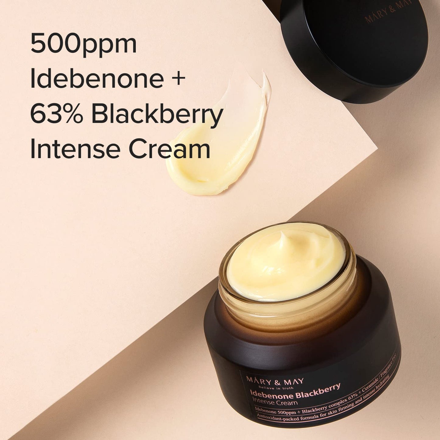 Mary&May Idebenone Blackberry Cream | Antioxidant Korean Moisturizer with 5 Ceramides & Hyaluronic Acid | Skin Barrier Repair & 48H Hydration | For All Skin Types (70g/2.46oz)-FemmiqueWomen