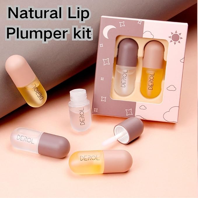 2Pcs Lip Plumper Set,Lip Plumper,Natural Lip Plumper kit,Day and Night Lip Plumper-FemmiqueWomen
