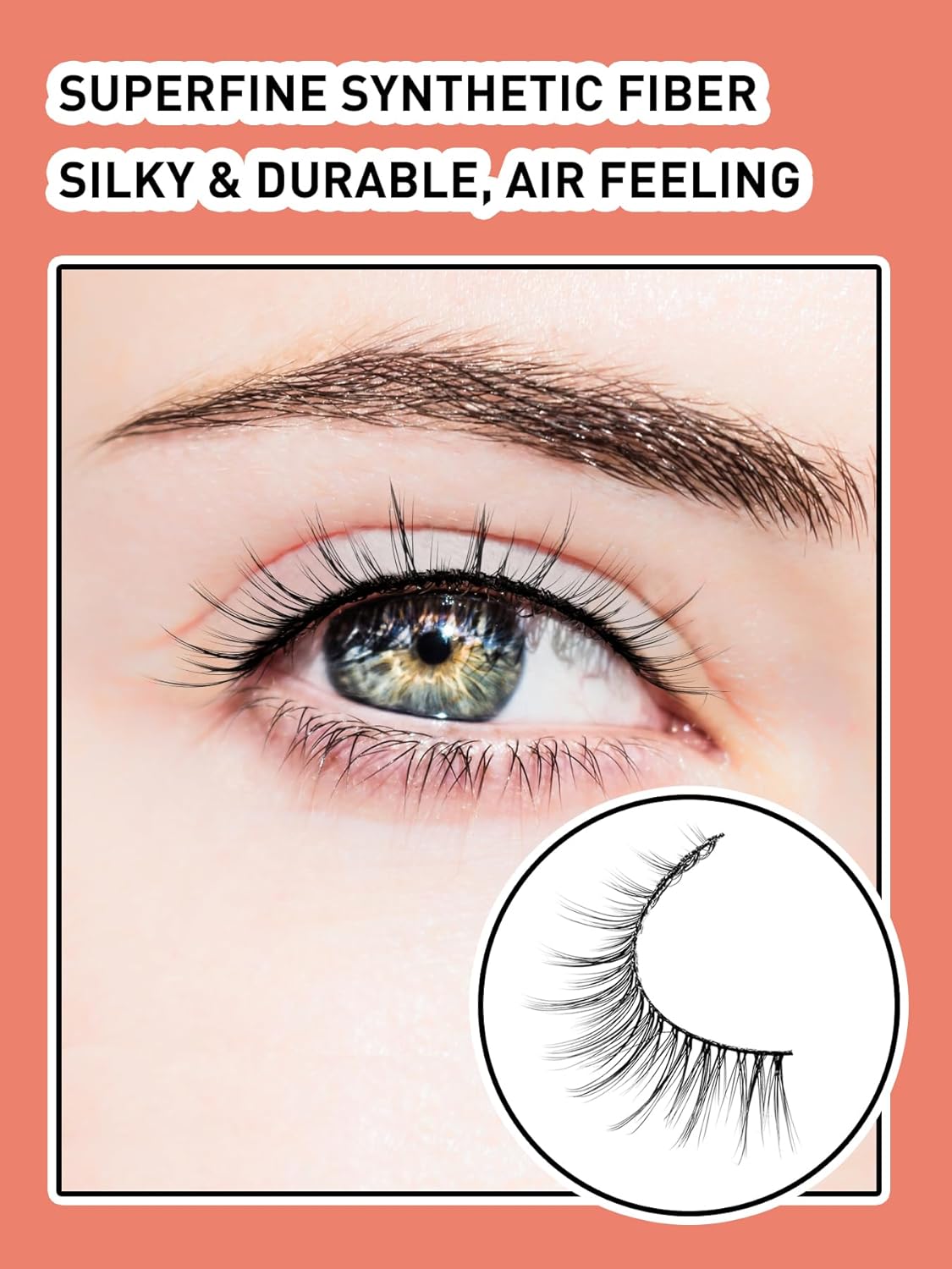 Anime Lashes Wispy False Eyelashes Natural Look 12MM Strip Lashes Thin Band False Lashes 3D Volume Fake Eyelashes 7 Pair C Curl Lash Pack Siligli-FemmiqueWomen
