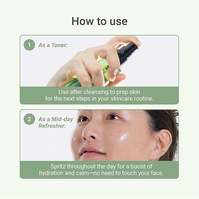 Meebak CICA Toner Spray | Korean Face Mist | Facial Spray with Centella Asiatica & Vitamin E | Soothing Face Toner for Sensitive, Oily, and Combination Skin | 4 fl oz-FemmiqueWomen