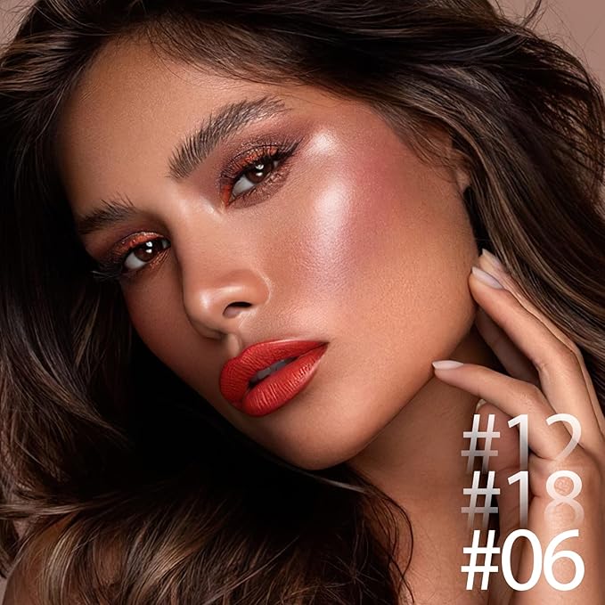 3 Pcs MEDIUM-DEEP Contour Stick Set,Cream Blush & Highlighter Bronzer Pen,Long Lasting & Smooth Natural Face Contouring Illuminator,Professional Makeup Kit for All Skin-FemmiqueWomen