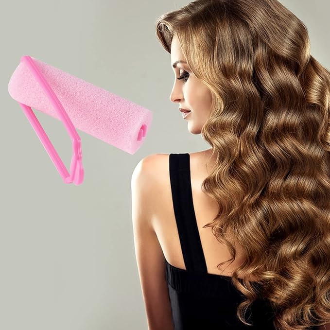 12 Pcs Foam Sponge Hair Rollers 2.4 Inch Hair Curlers to Sleep In Soft Sleep Rollers for Curls Style Heatless Curler Hair Christmas Party Hairstyles-FemmiqueWomen
